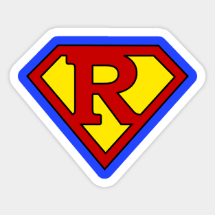 Superhero Symbol Letter R Sticker